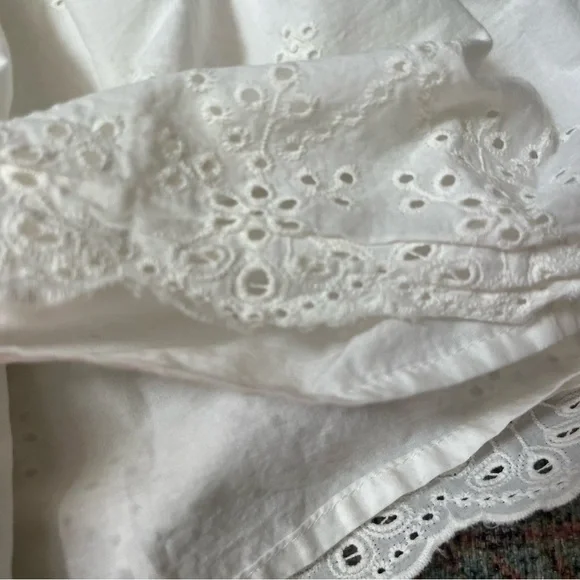 Oshkosh B’Gosh Girls Overall Jean White Cotton Eyelet Dress NWT Size 3T - Picture 6 of 8